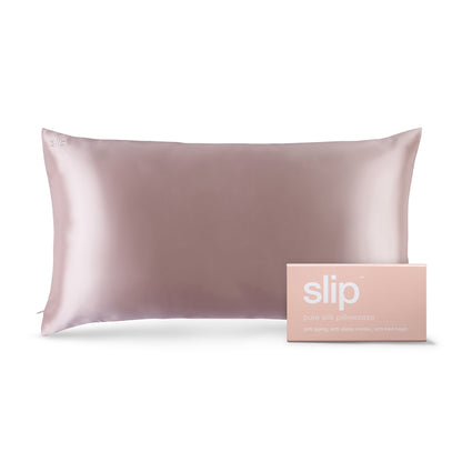 Pure Silk Anti-Aging Sleep Crease Bed Head King Size Pillowcase - Caramel