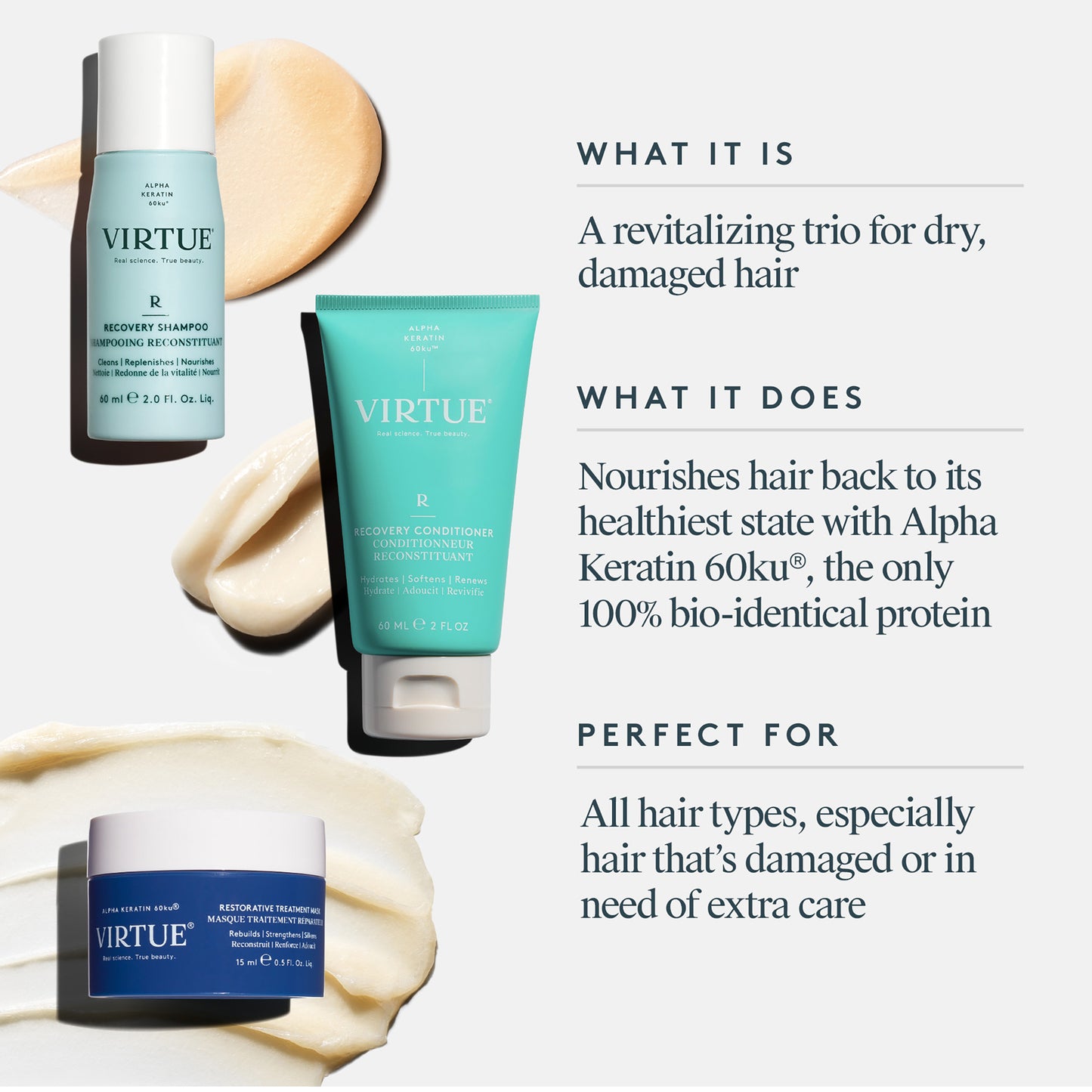 Virtue Repair And Strengthen Hair Care Travel Set