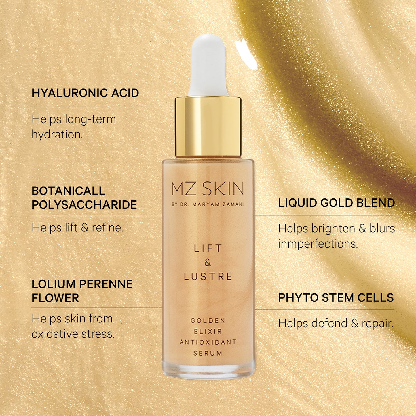 Lift and Lustre Golden Elixir Antioxidant Serum