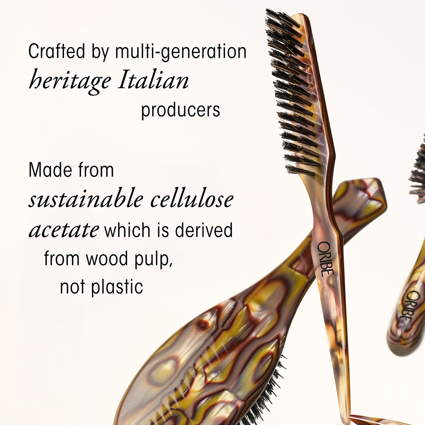 Italian Resin Large Round Brush