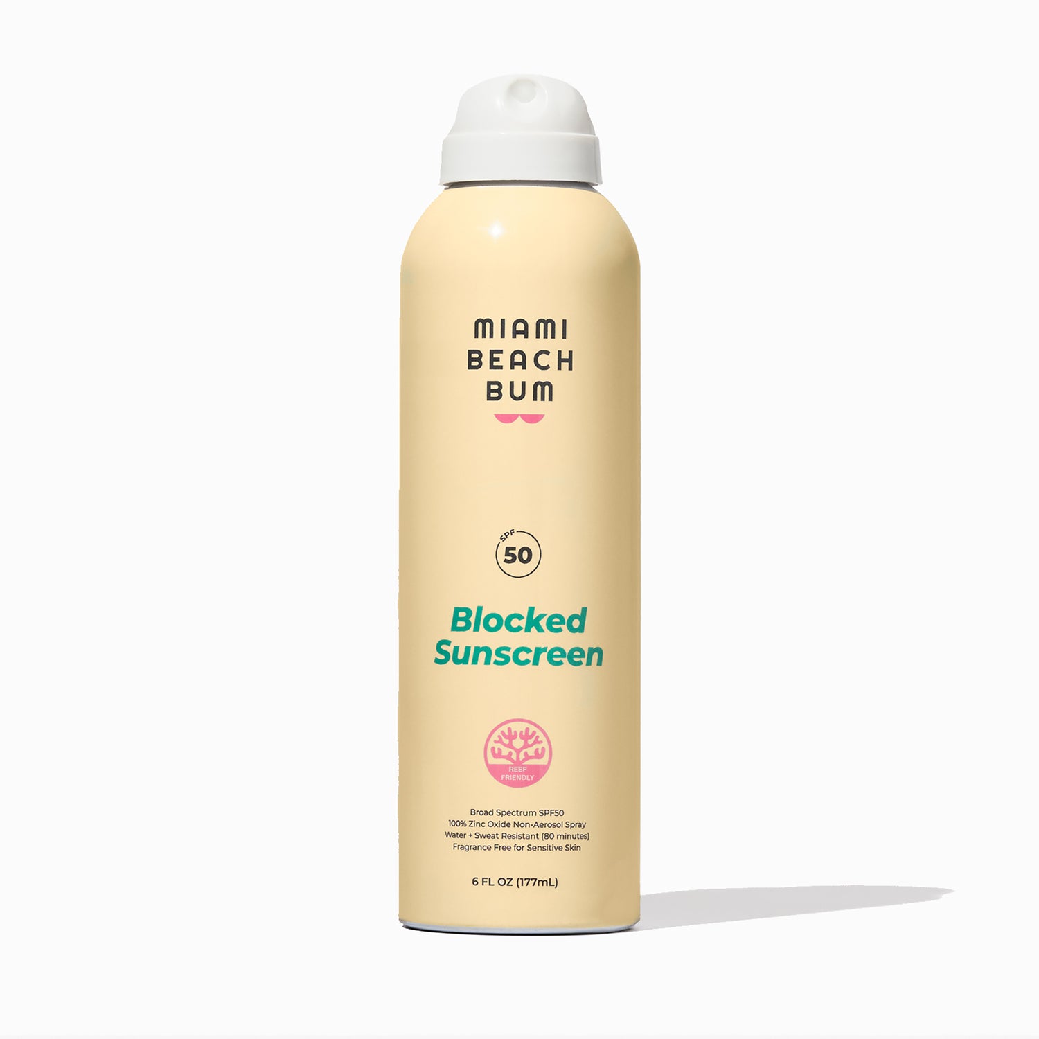 Blocked Sunscreen SPF50 - 100% Zinc Oxide Non-Aerosol Spray, Fragrance-free 6 oz