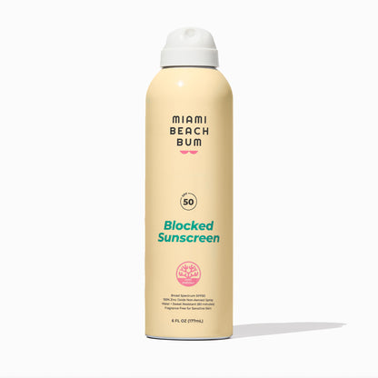 Blocked Sunscreen SPF50 - 100% Zinc Oxide Non-Aerosol Spray, Fragrance-free