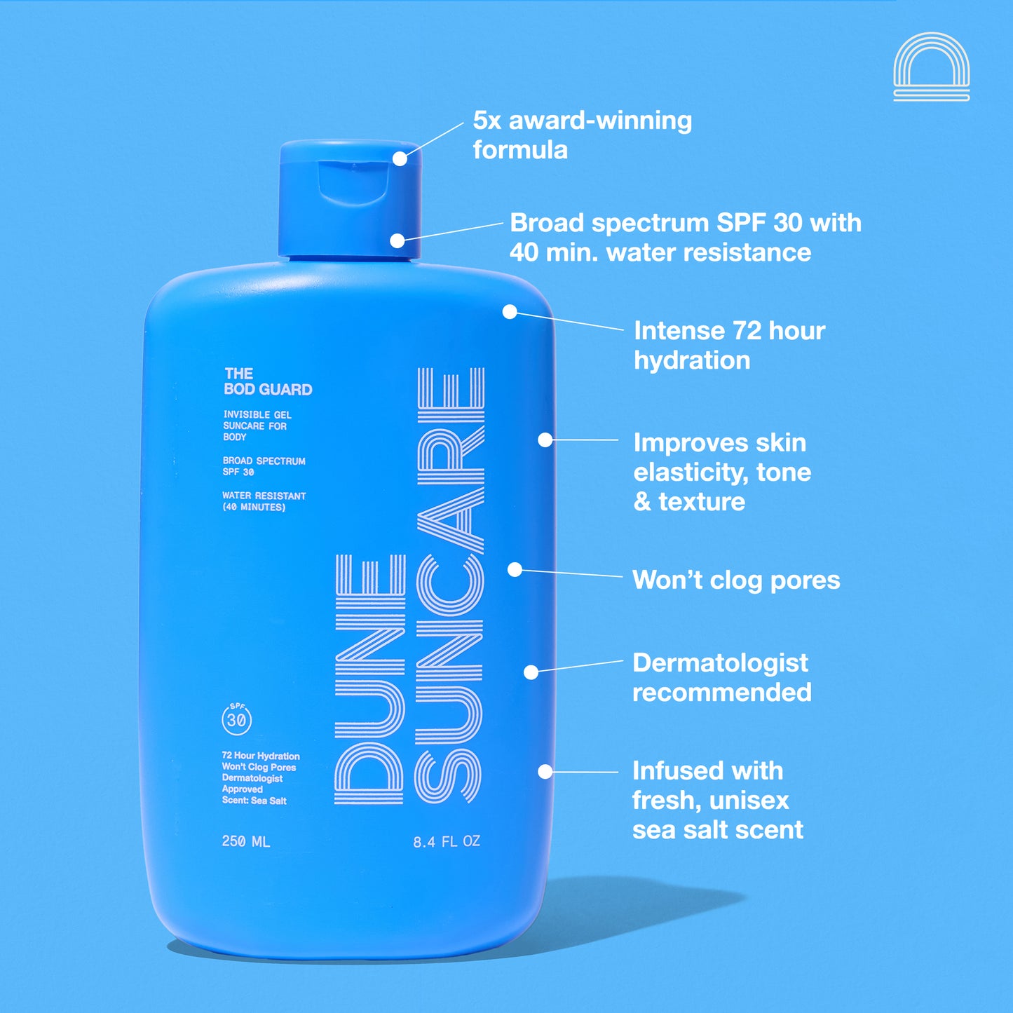 The Bod Guard Invisible Gel Body Sunscreen SPF 30