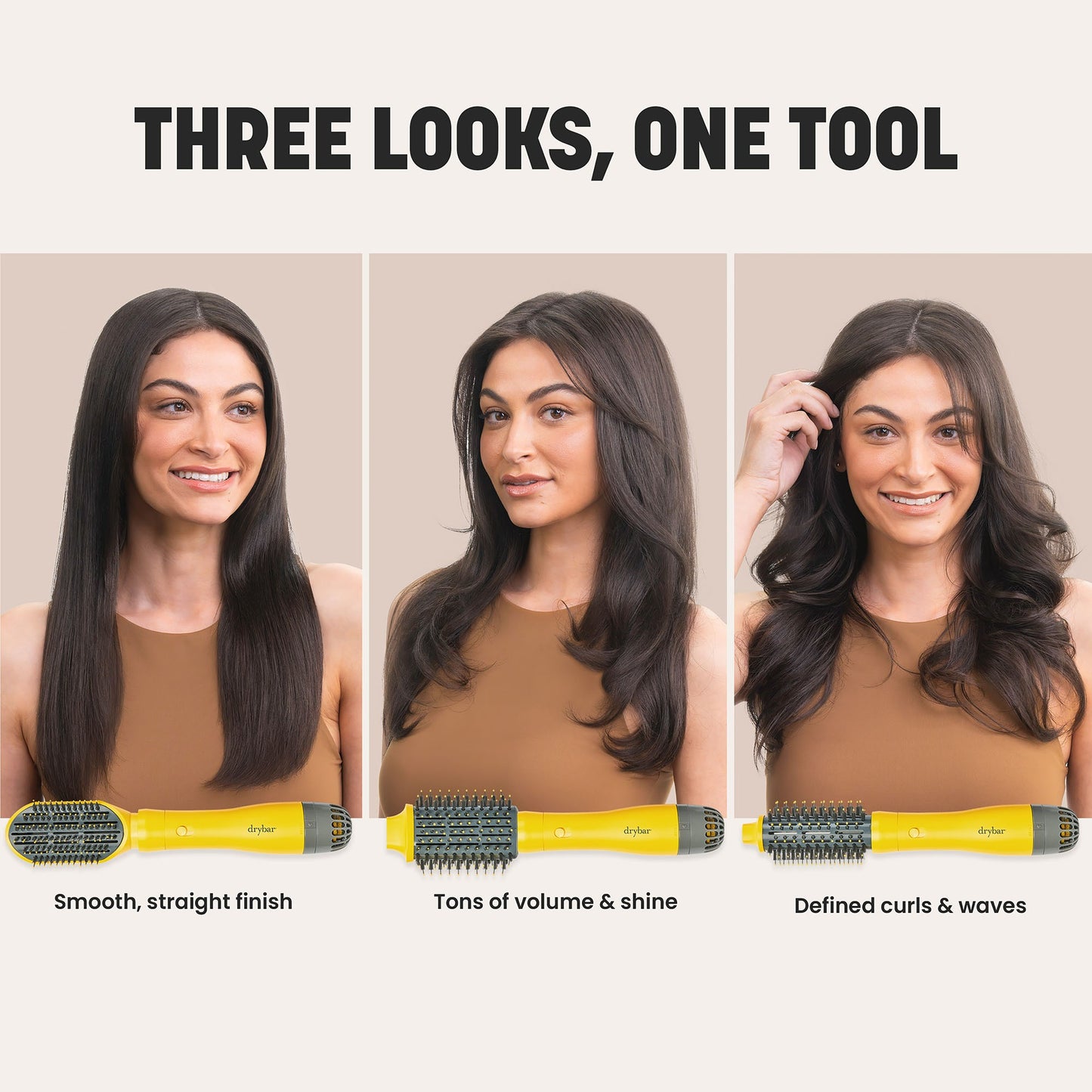 The Triple Shot Interchangeable Blow-Dryer Brush