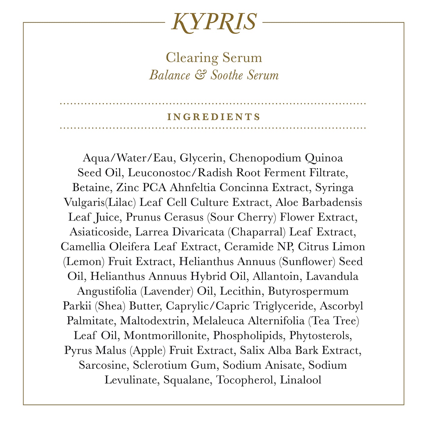 Clearing Serum Balance & Soothe Serum