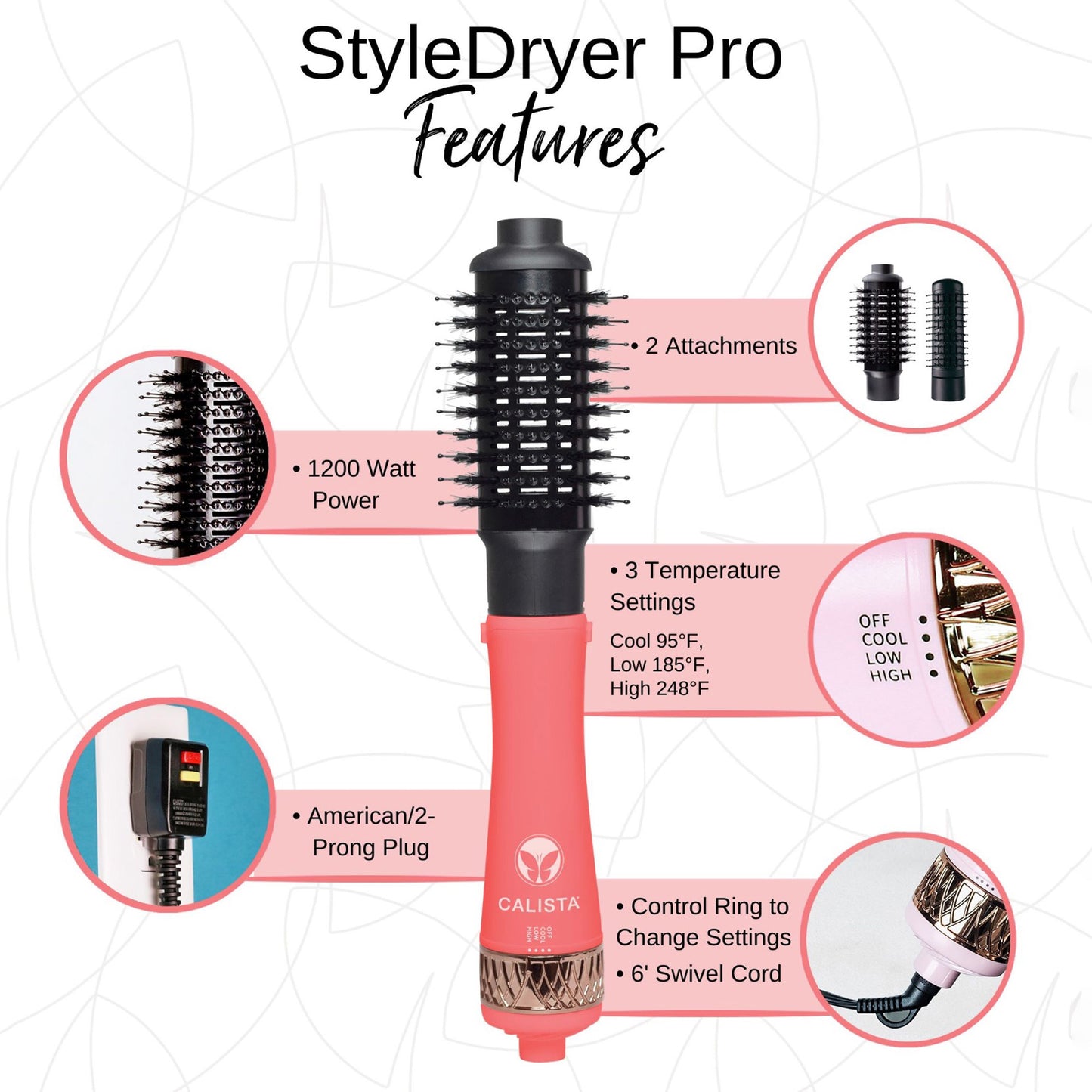 Styledryer Pro Hair Drying Blowout Brush