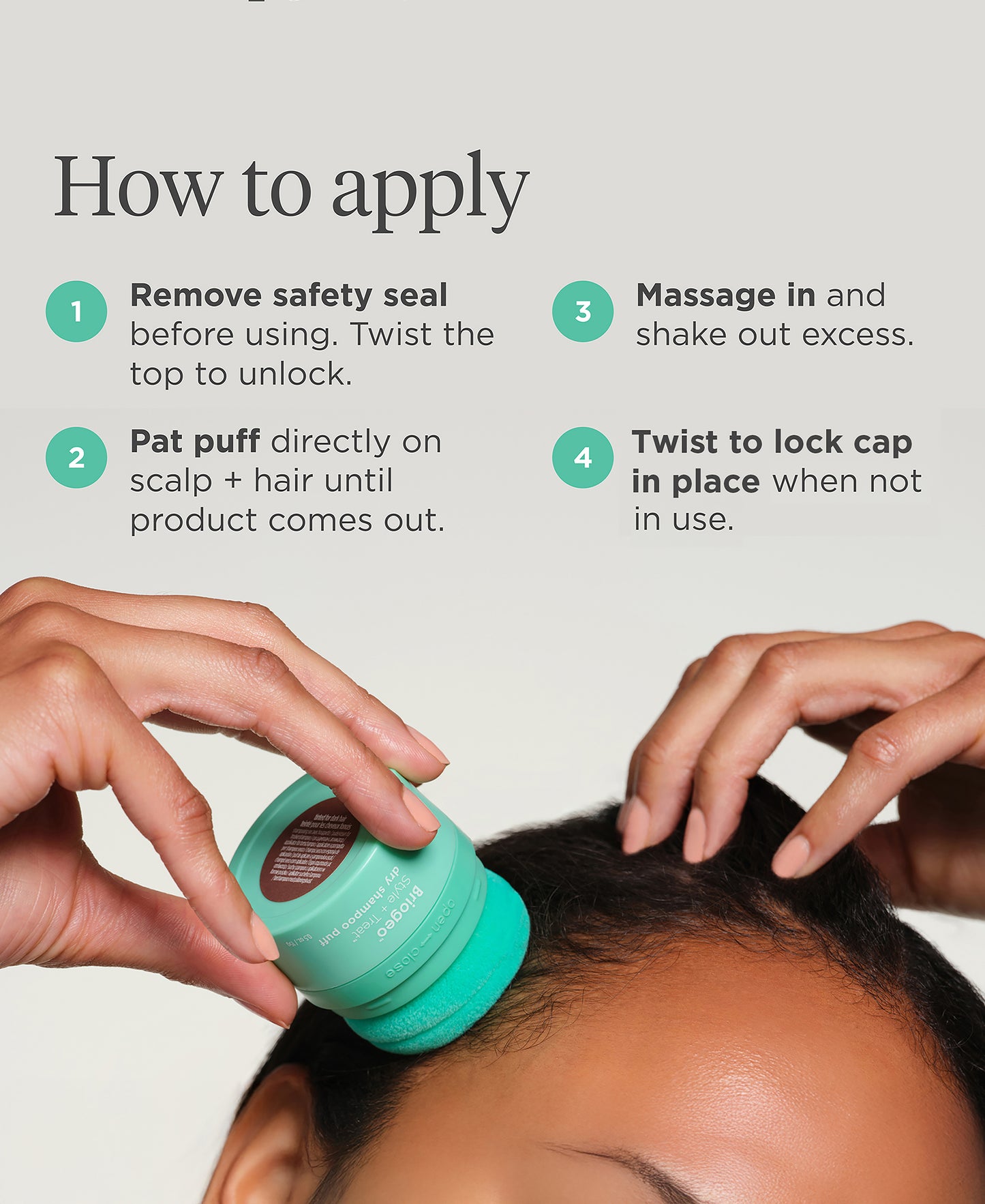 Style + Treat Dry Shampoo Puff - Tinted For Dark Hair