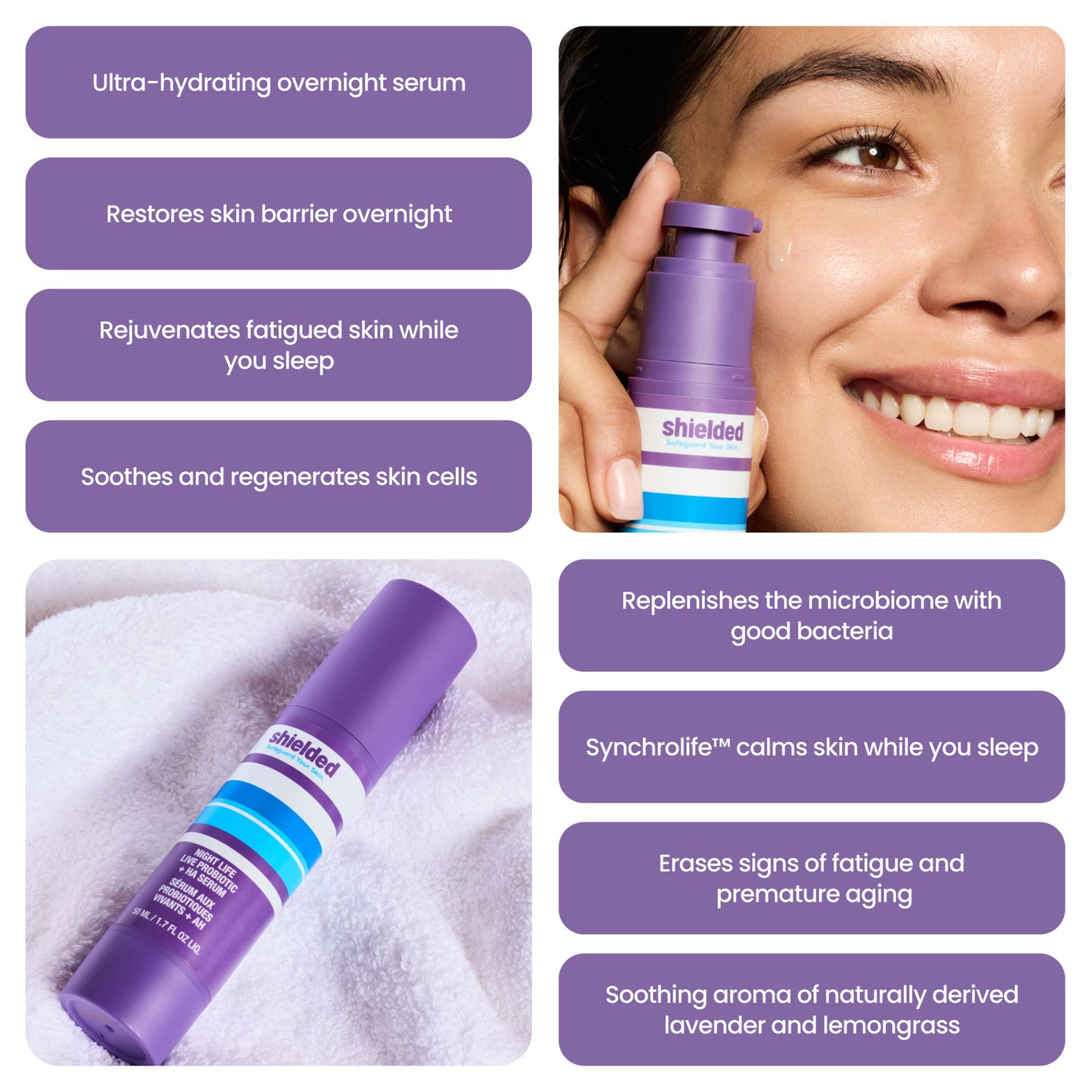 Night Life Live Probiotic Plus HA Serum