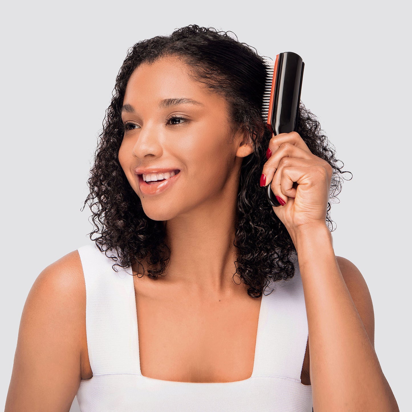 Pro Nylon Pin Styling Brush - Black-Red