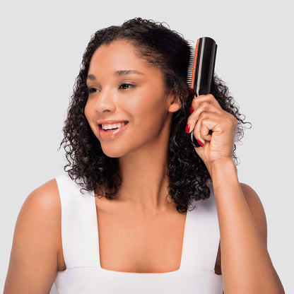 Pro Nylon Pin Styling Brush - Black-Red