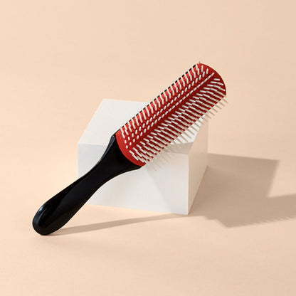 Pro Nylon Pin Styling Brush - Black-Red