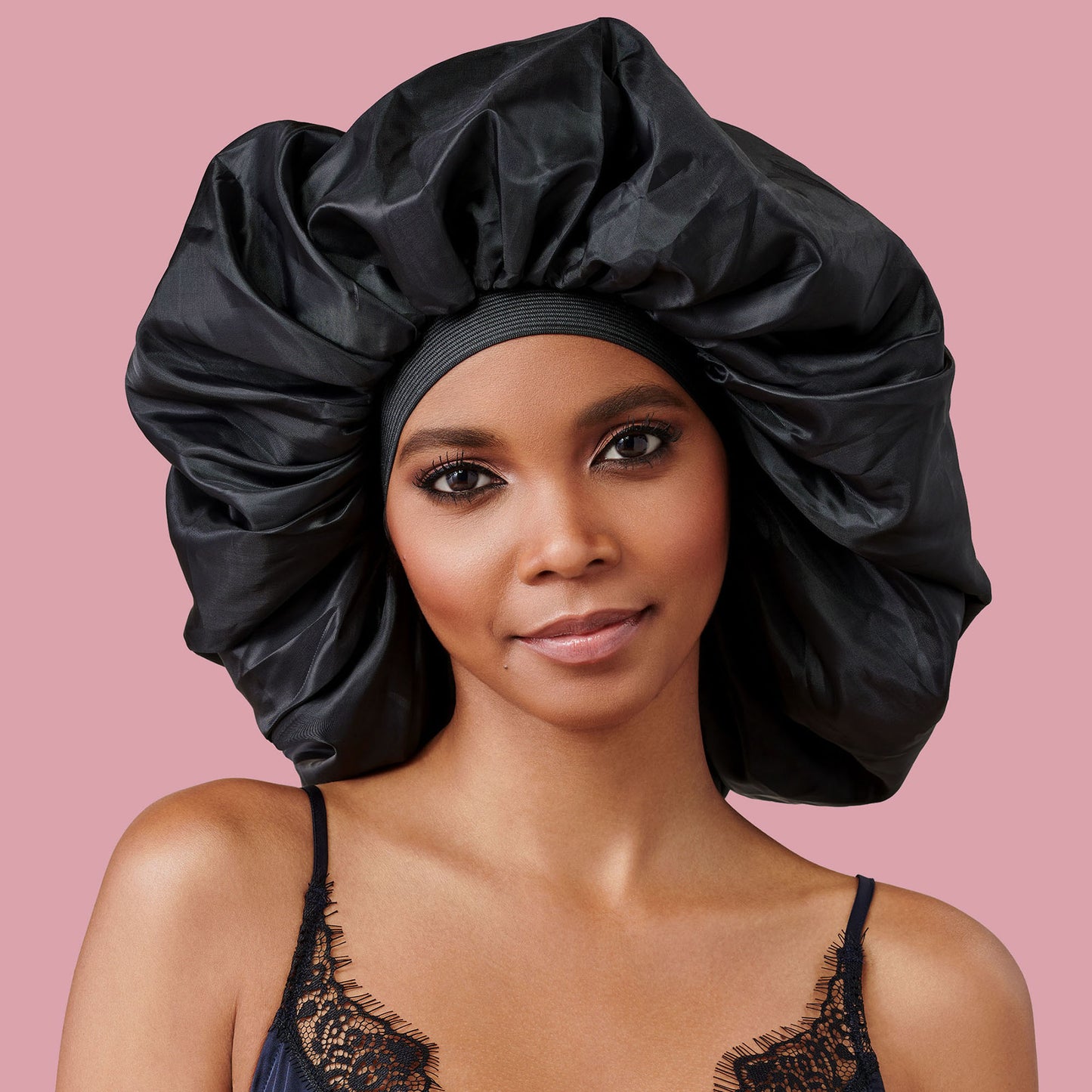 Premium XXL Satin Bonnet - Black