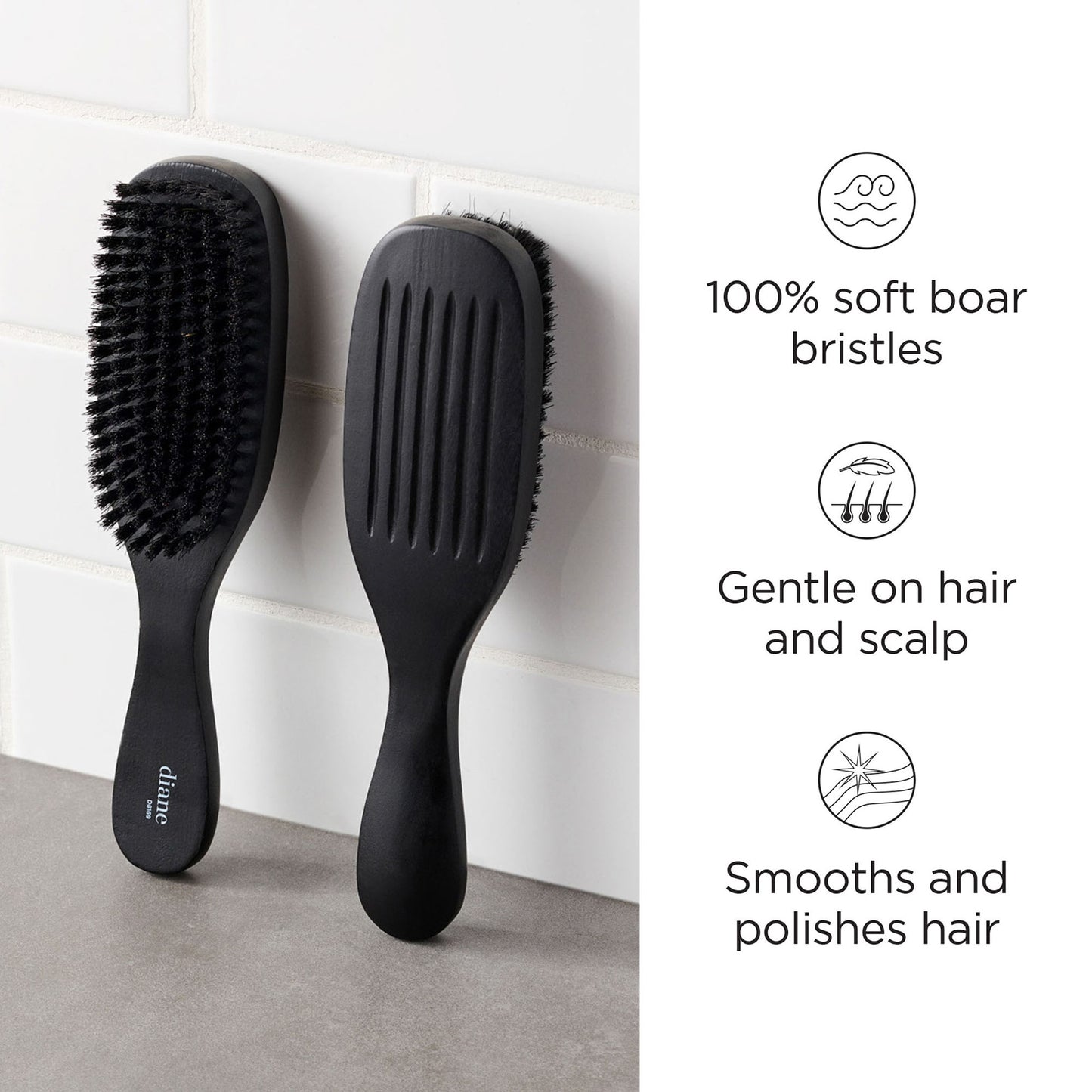 Mens 100 Percent Boar Wave Brush - Soft