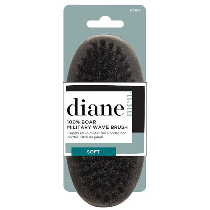 Mens 100 Percent Boar Military Wave Brush - Soft