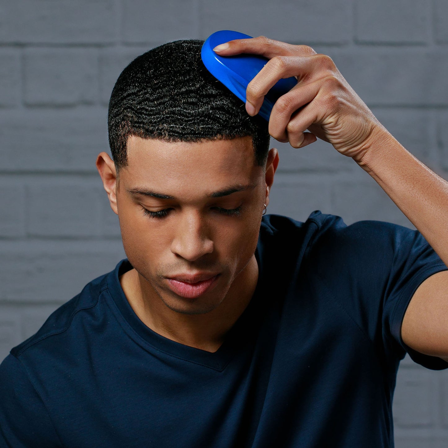 Mens Prestige 100 Percent Boar Curved Military Wave Brush - Medium