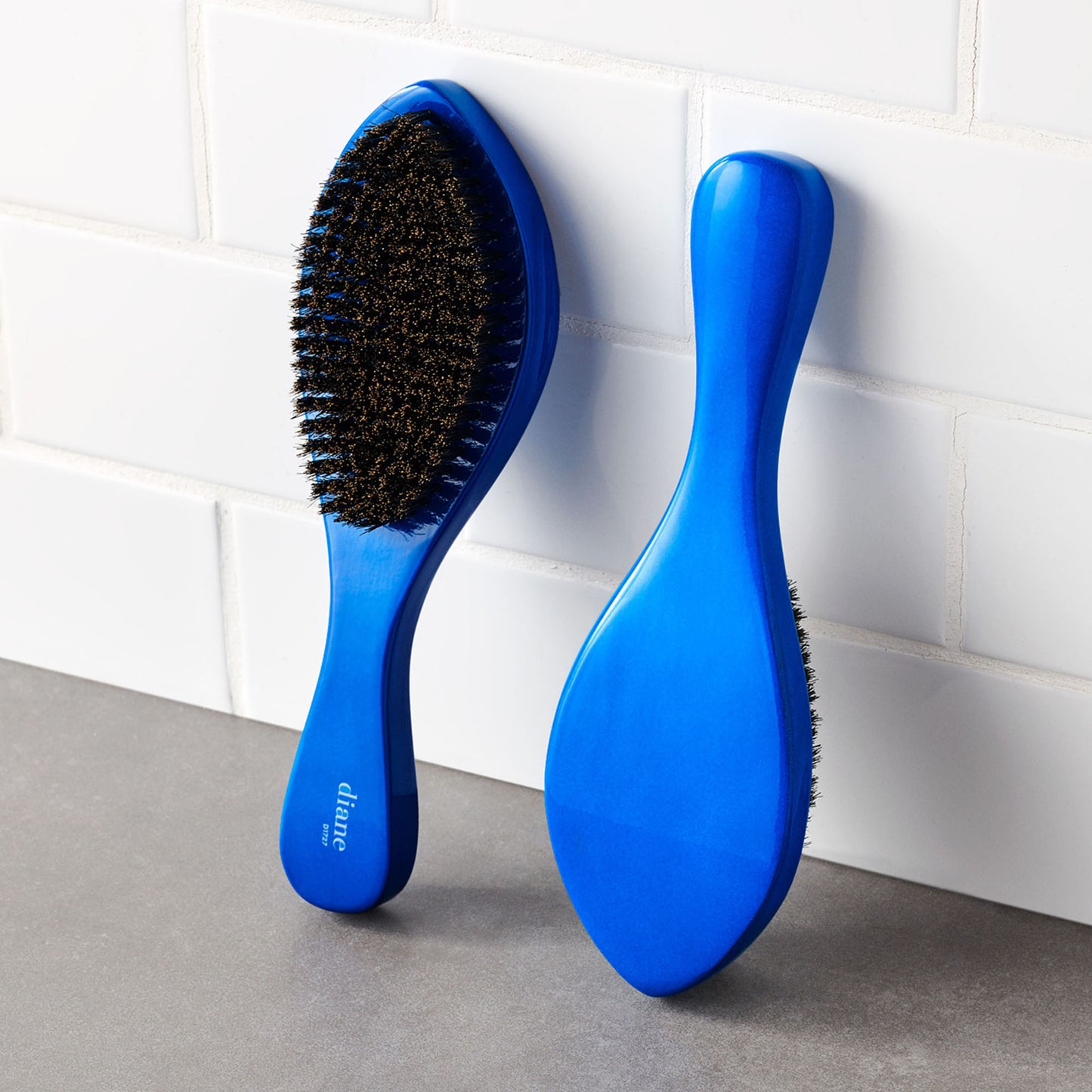 Mens Prestige 100 Percent Boar Curved Military Wave Brush Wood Handle - Medium