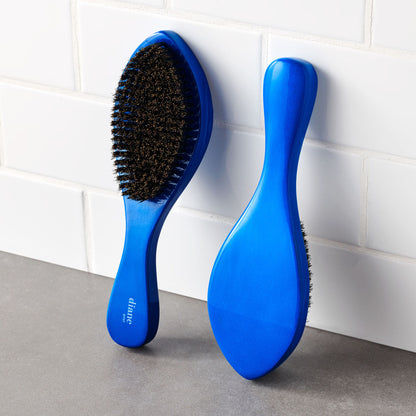 Mens Prestige 100 Percent Boar Curved Military Wave Brush Wood Handle - Medium