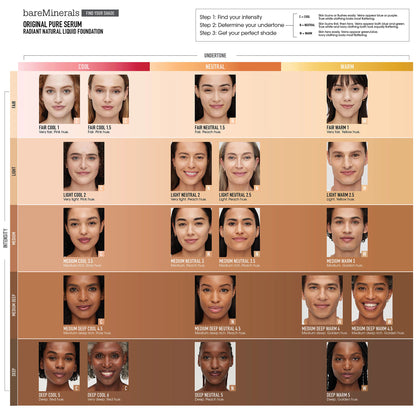 Original Pure Serum Radiant Natural Liquid Foundation Mineral Spf 20