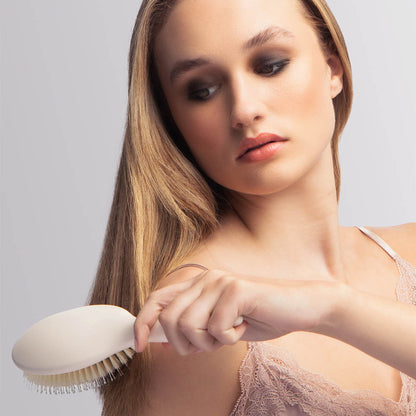 Finish and Shine Boar Bristle Brush - Cream