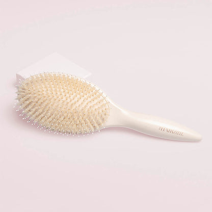 Finish and Shine Boar Bristle Brush - Cream
