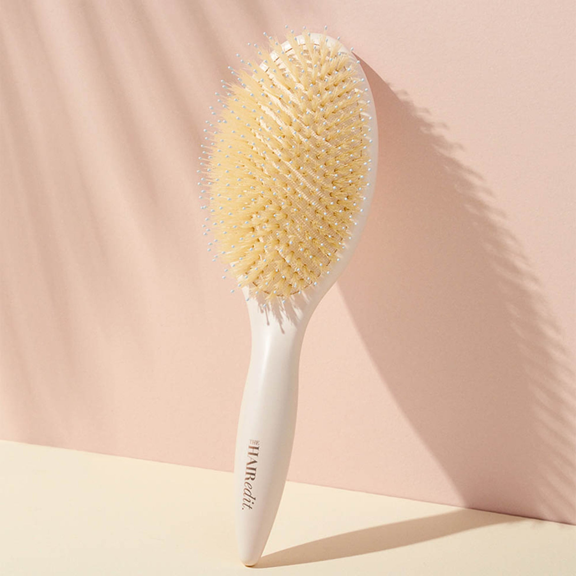 Finish and Shine Boar Bristle Brush - Cream