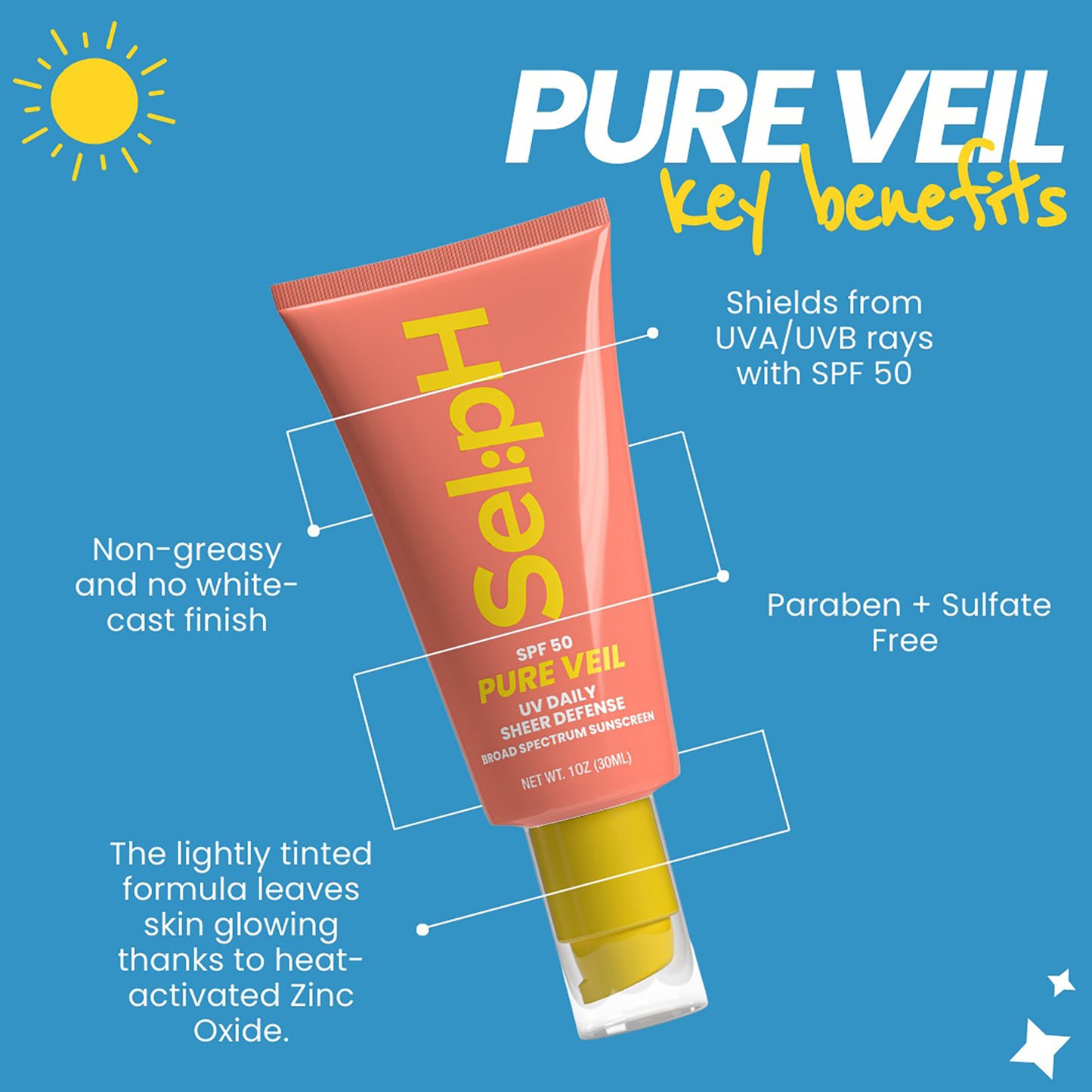 Pure Veil SPF 50 Tinted Sunscreen For Face + Body
