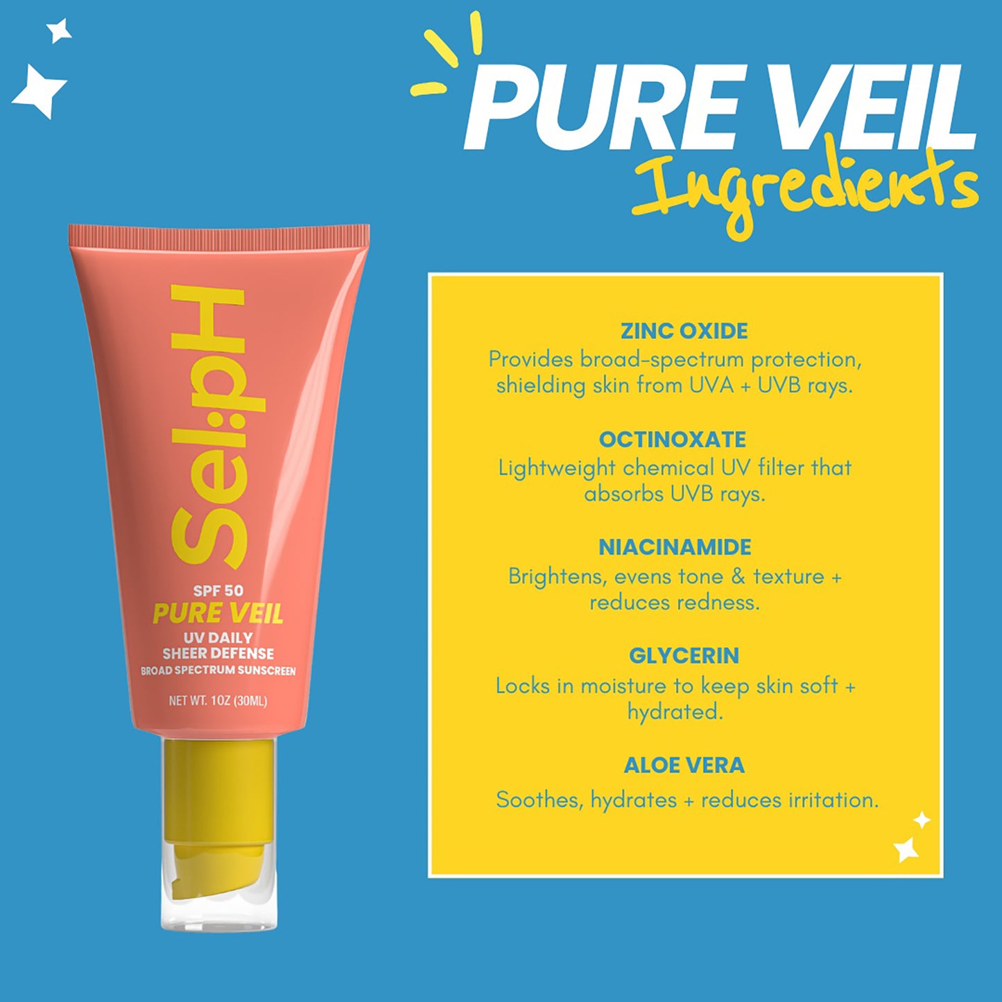 Pure Veil SPF 50 Tinted Sunscreen For Face + Body