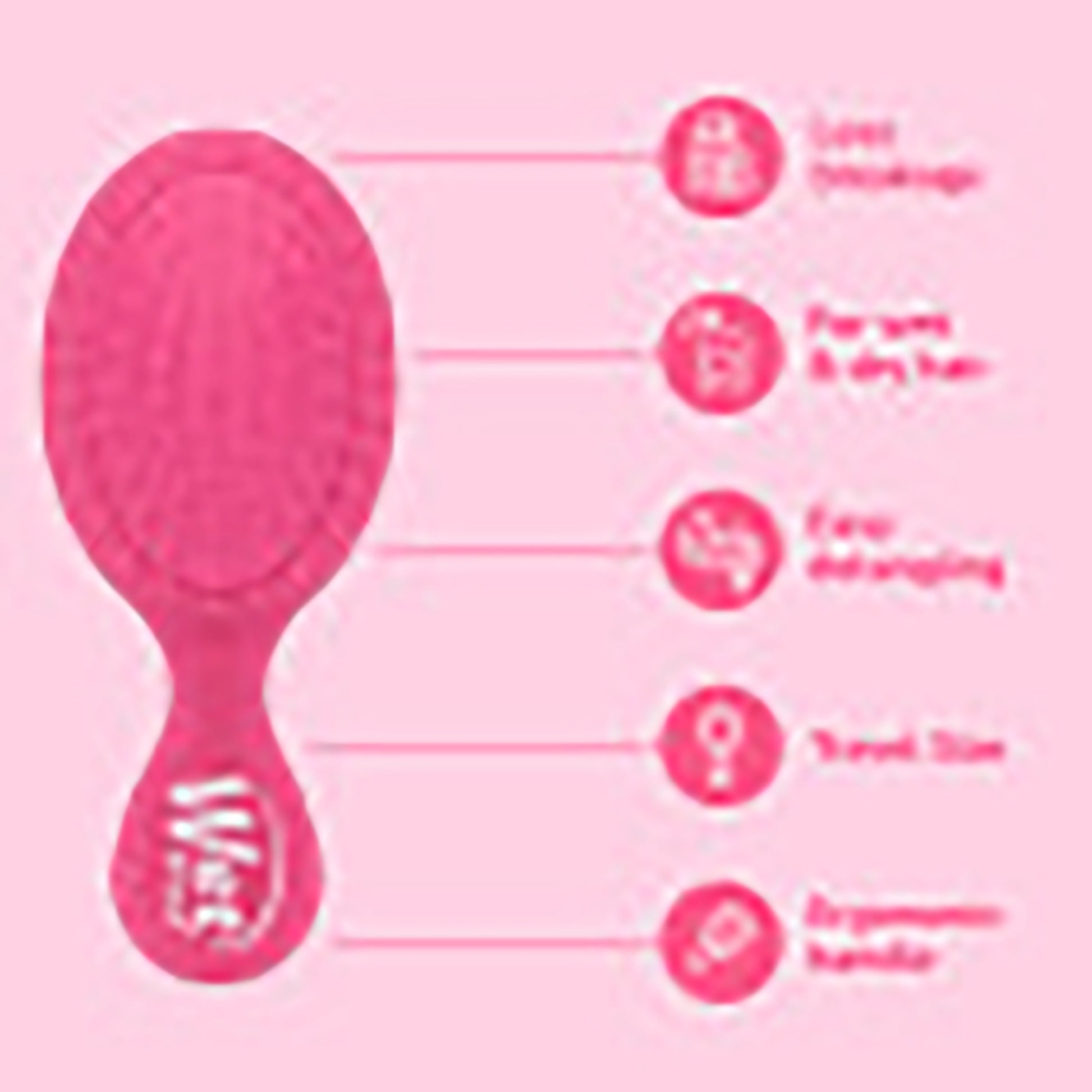 Mini Detangler- Frost Pink