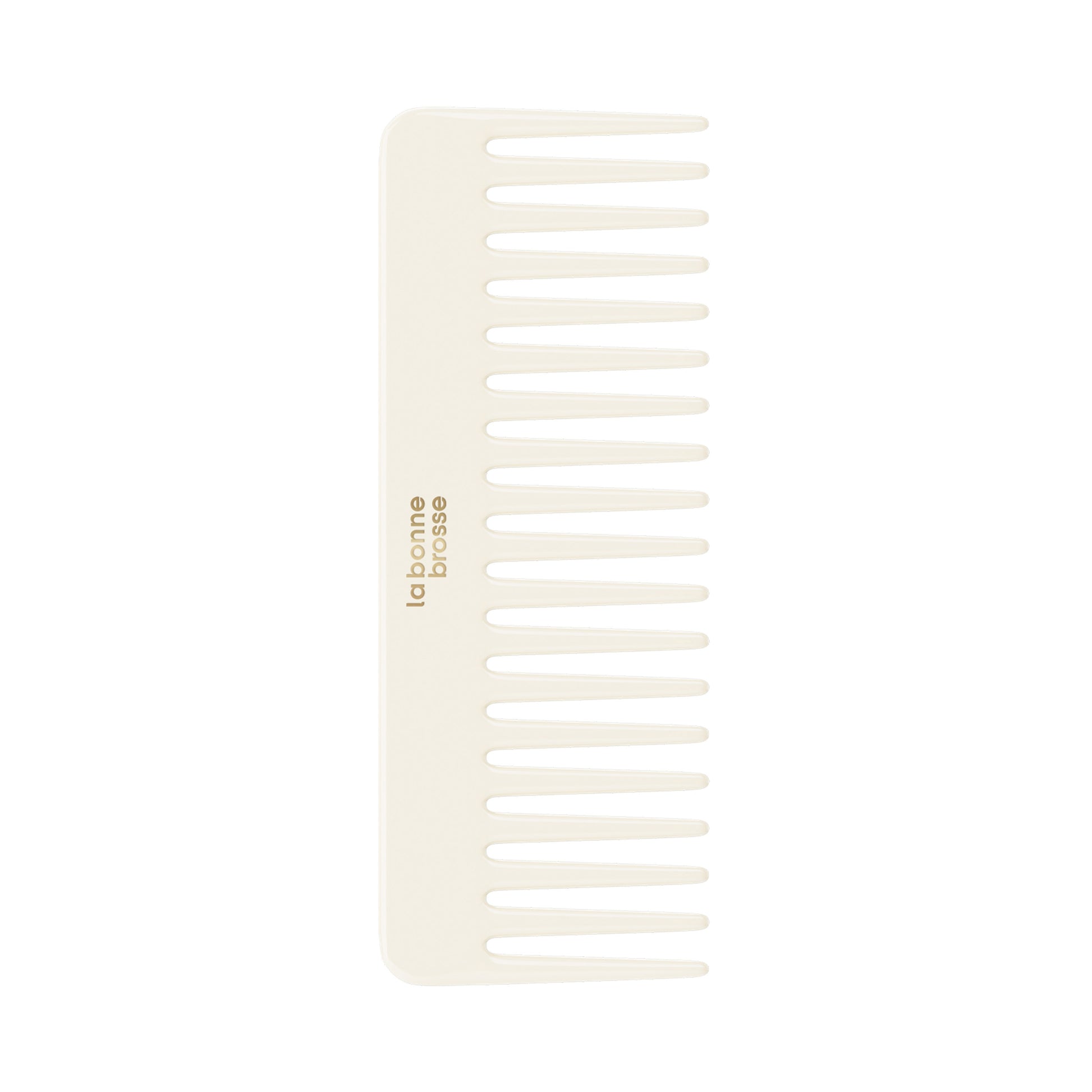 The Large Detangling Comb in Acetate Creamy White
