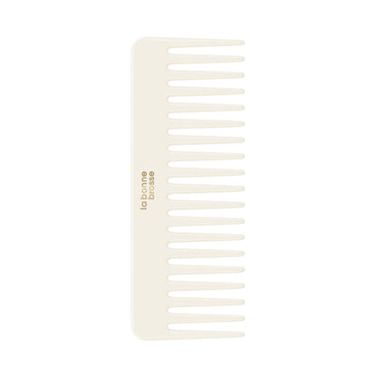 The Large Detangling Comb in Acetate Creamy White