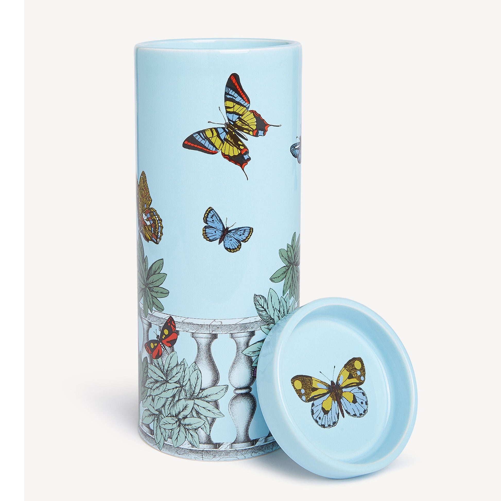 Tall scented Candle NEL MENTRE - Giardino Segreto Fragrance - Farfalle e balaustra Décor