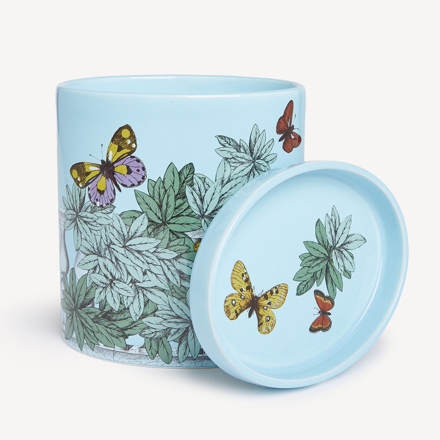Large scented Candle NEL MENTRE - Giardino Segreto Fragrance - Farfalle e balaustra Décor