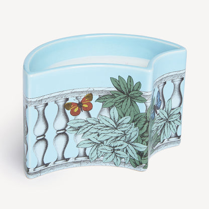 Vase scented Candle NEL MENTRE - Giardino Segreto Fragrance - Farfalle e balaustra Décor