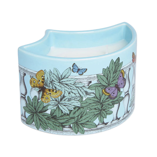 Vase scented Candle NEL MENTRE - Giardino Segreto Fragrance - Farfalle e balaustra Décor 18.70oz
