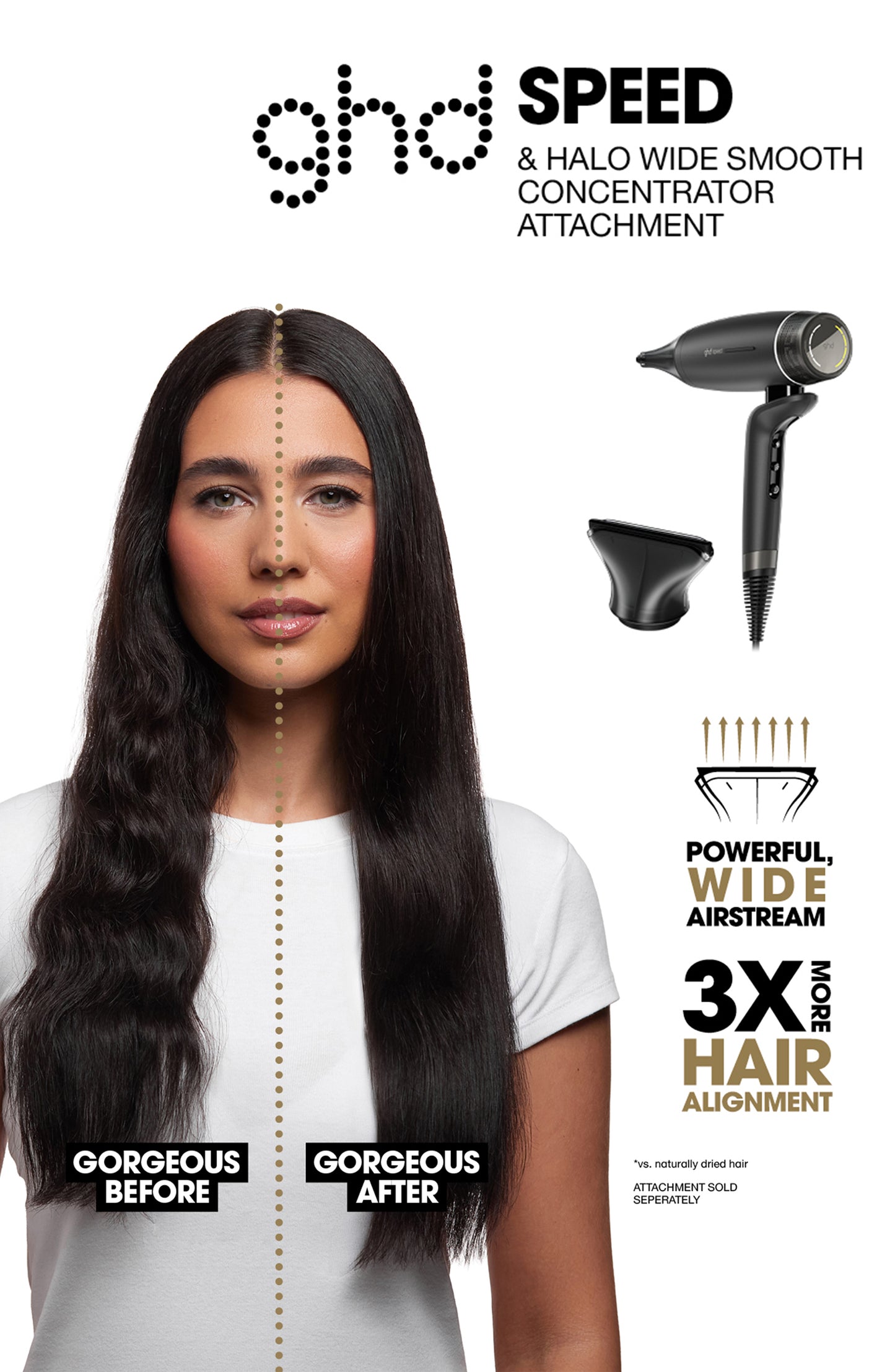 GHD Speed Halo Wide Smoothing Concentrator Nozzle