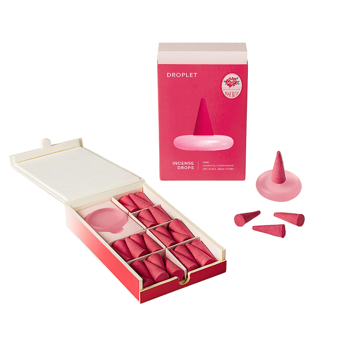 Rose Incense Drops 26 incense cones